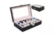 PU Leather Watch Cushion Display Glass Top Organizer Box(6,10,12,20,24 Slots) - Second Medium