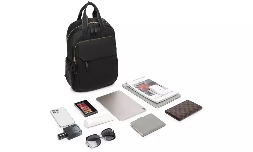 Image 30: Stylish Women's Backpack with Laptop Sleeve and Multiple Pockets