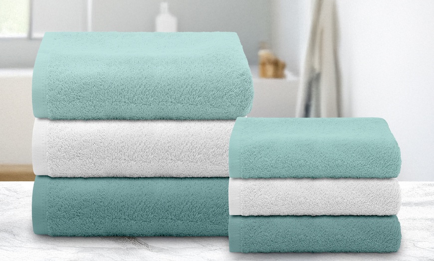 Image 14: 6er-Set Baumwoll-Handtücher mit hoher Saugfähigkeit