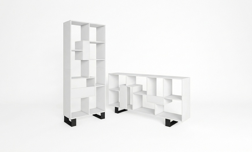 Image 7: Multi-Position Designer Bookcase