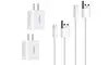 MFi iPhone Charger 2-Pack Lightning USB Cable Wall Adapter SE/Xs Max/XR/8/7/6s