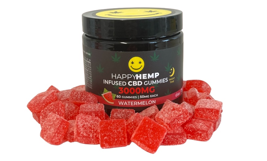 Image 4: Happy Hemp Infused CBD Gummies for Sleep - Broad Spectrum CBD Gummies