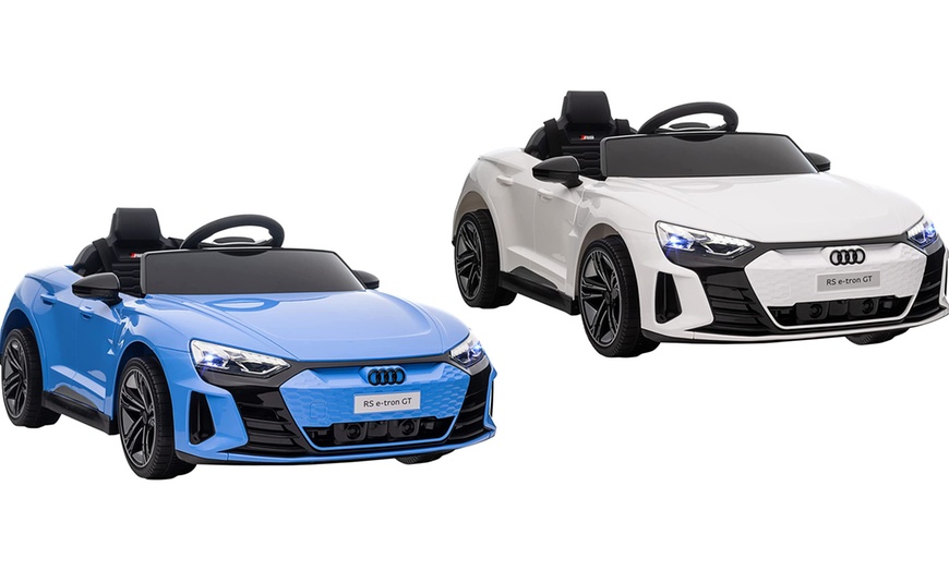 Image 1: HomCom Audi RS e-tron GT Licensed Kids Electric Ride On Car