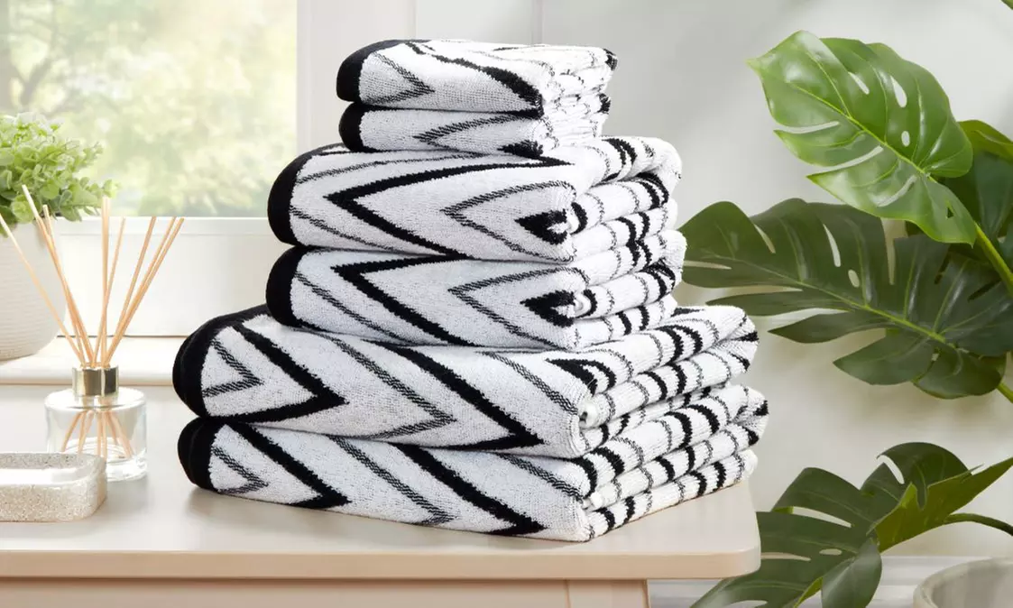 Helix 6-Piece Towel Bale - 100% Cotton, Ultra-Absorbent Towels