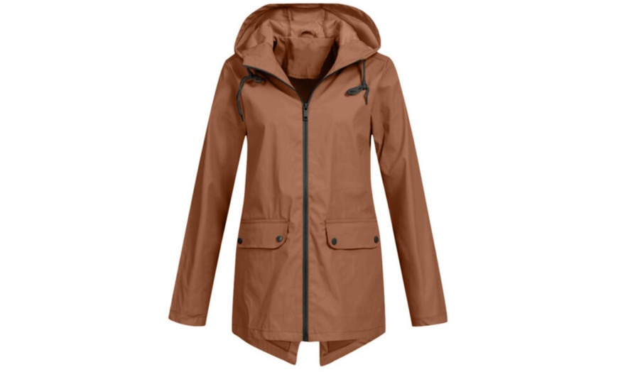 Image 9: Women's Lightweight Zip-through Hooded Windbreaker Jacket