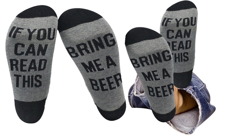 Image 2: 'Bring Me Beer' Socks