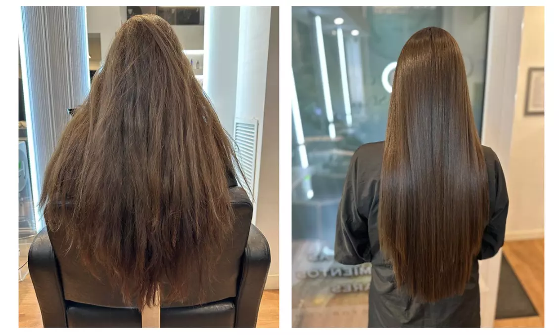 Alisado orgánico de ácido hialurónico en cabello corto, medio o largo