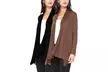 Women's Casual Long Sleeve Open Front Draped Cardigan (Pack of 2) - Second Medium