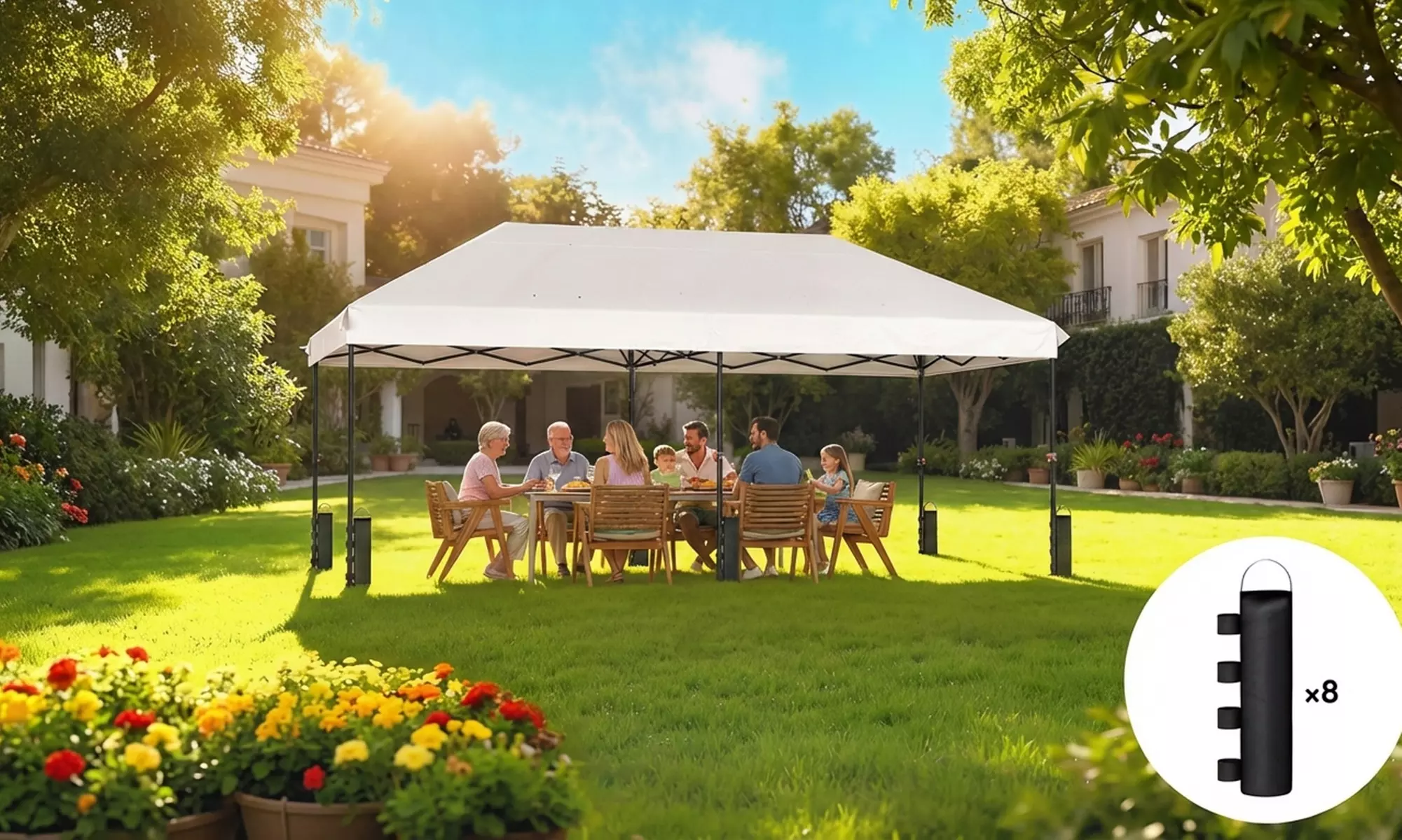 Outsunny Pack of Eight Gazebo Sand Weights Bags