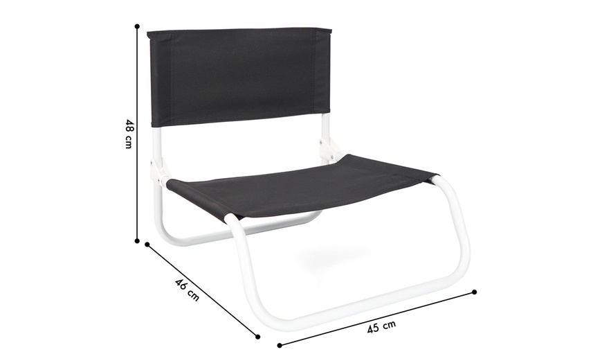 Image 4: Set de 2 sillas de playa plegables con tejido transpirable