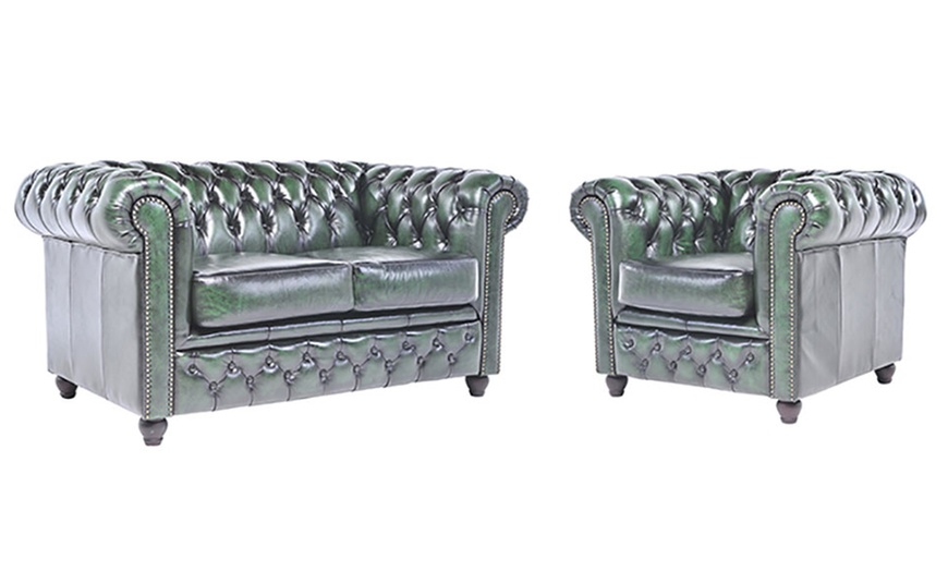 Image 45: Sofas Chesterfield en cuir authentiques 