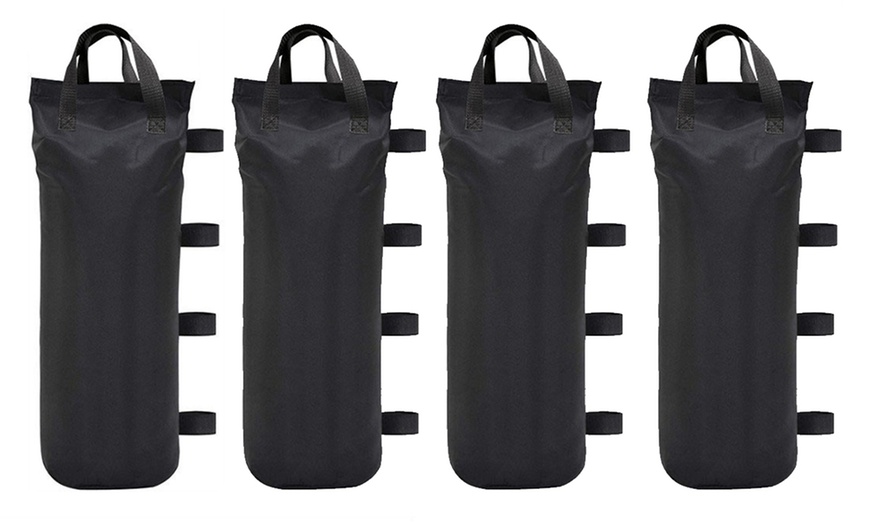 Image 6: Outdoor Canopy Tent Fixed Weighted Sandbags: 4 or 8 Pcs - Black 