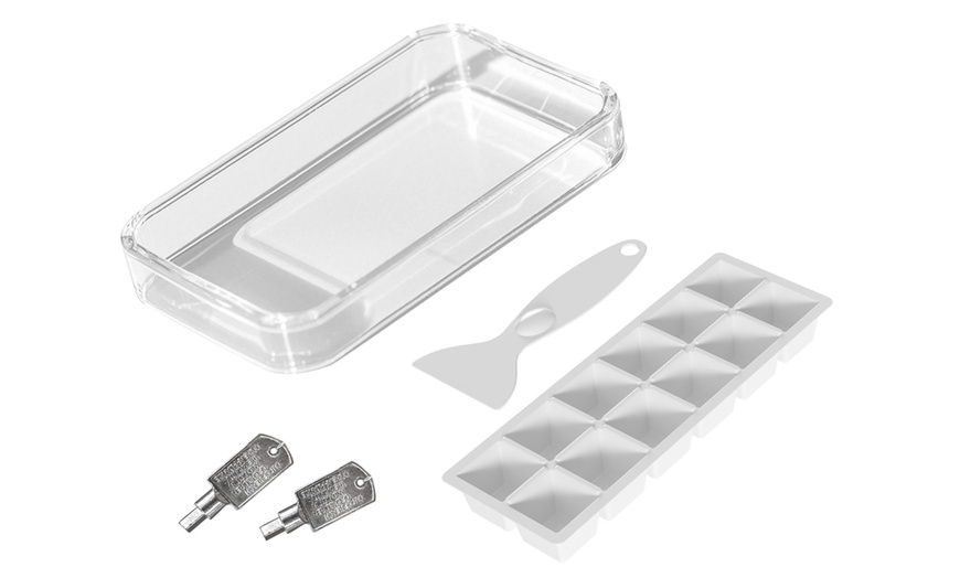 Image 7: HomCom 46L Lockable Countertop Fridge