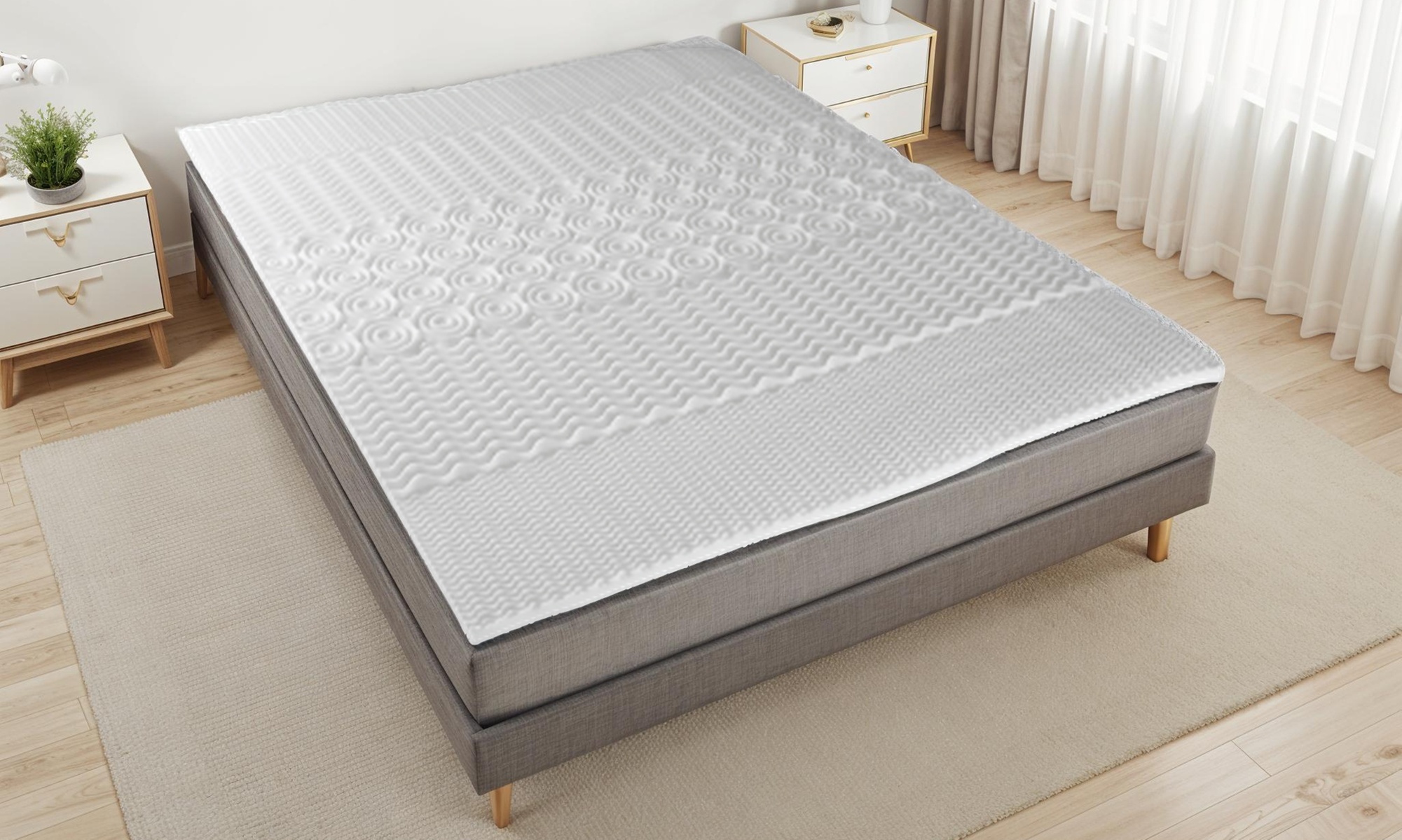 Surmatelas mémoire forme 5 zones de confort, fabrication française