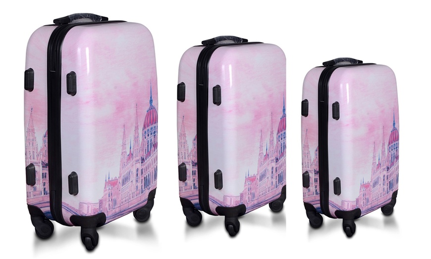 Image 12: Hard Case 3-Piece Luggage Sets