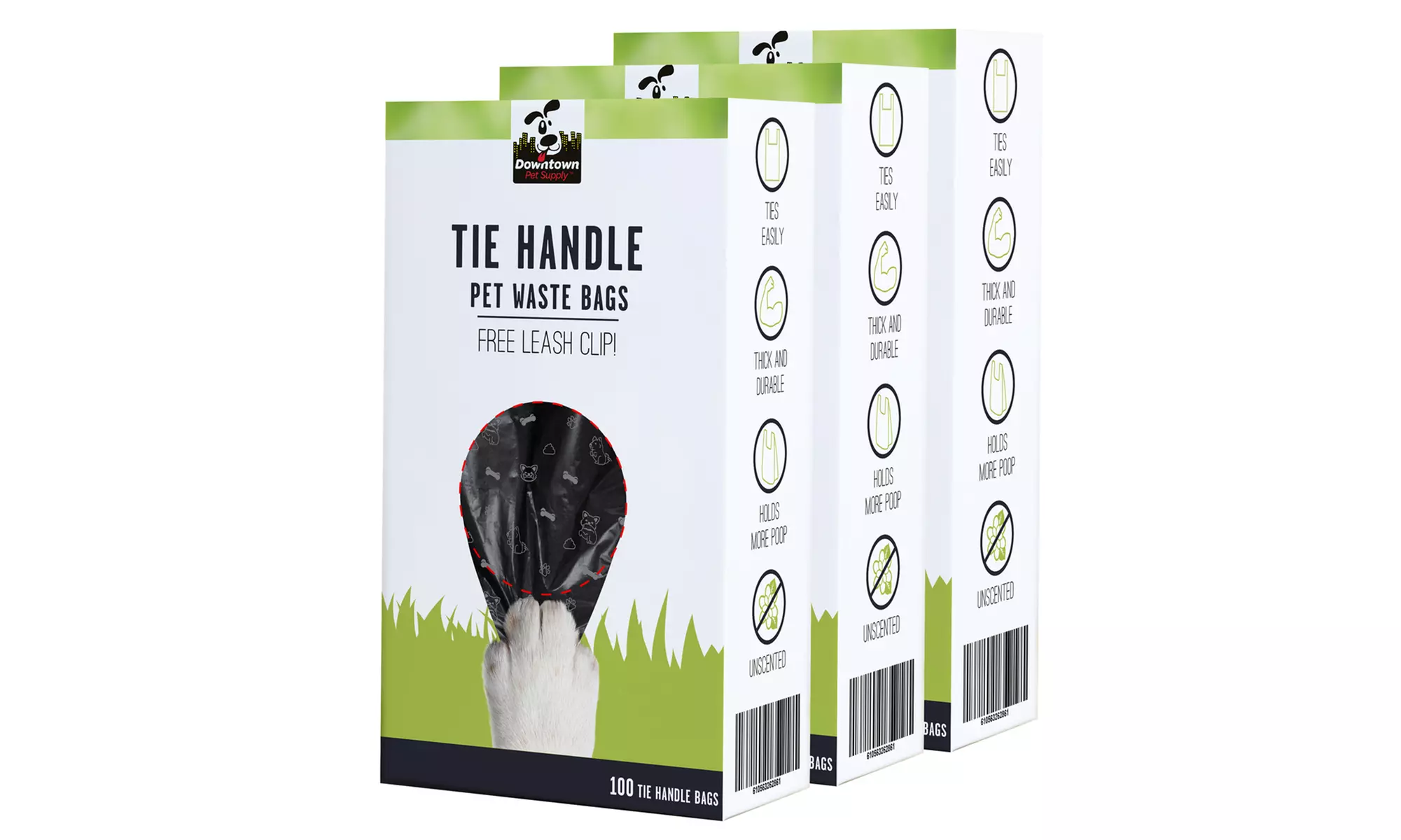 Downtown Pet Supply Large Tie Handle Pet Waste Bags - Second Medium