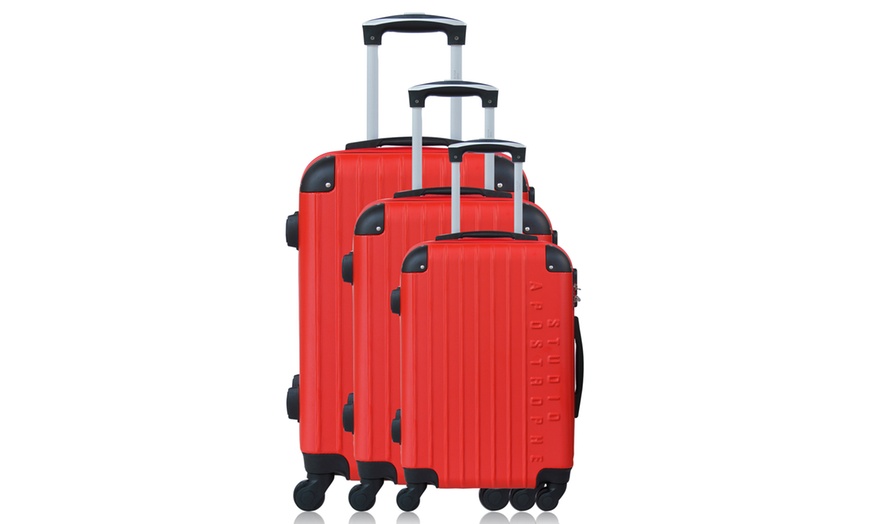 Image 10: Set of Three ABS Suitcases