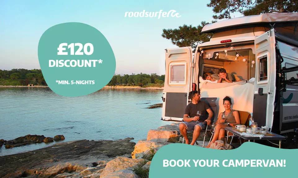 Freedom On 4 Wheels: £120 Off on Campervan & Motorhome at Roadsurfer