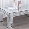 Image 1: Tiffany Diamond Crystal Mirrored Coffee Table