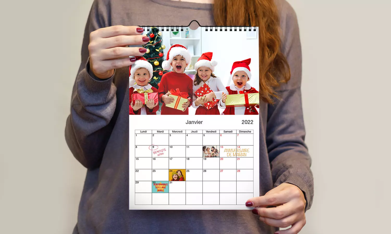 1, 2, 3 ou 5 calendriers personnalisés format portrait A4 sur le site Printerpix (jusqu'à 86% de réduction) - Primary Image