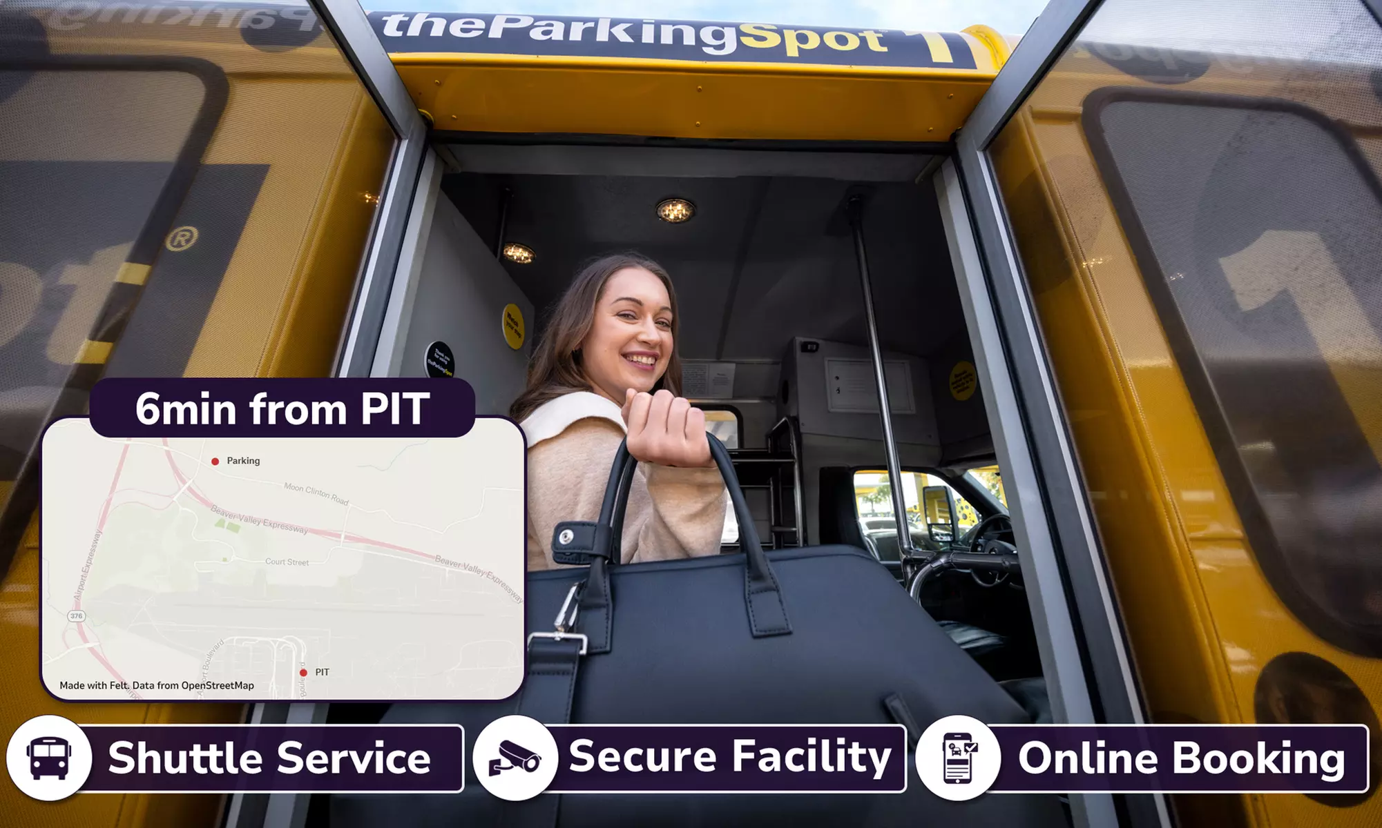 3, 5, or 7 days of hassle-free parking at The Parking Spot (PIT)