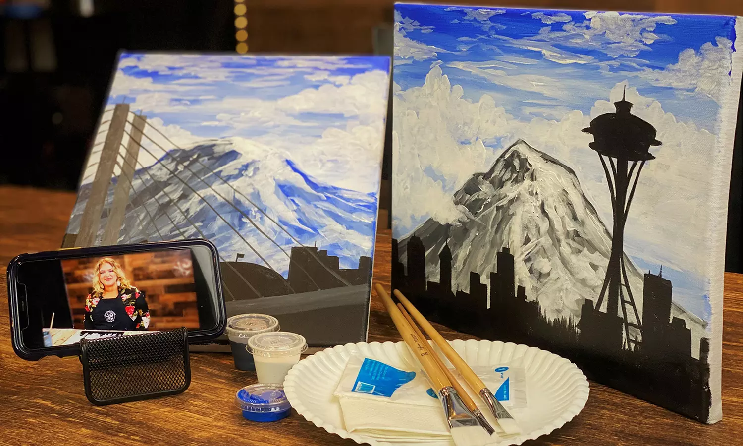 Paint and Sip Kit for One or Two with Materials and Instructional Video from Uncorked Canvas (Up to 38% Off) - Second Medium