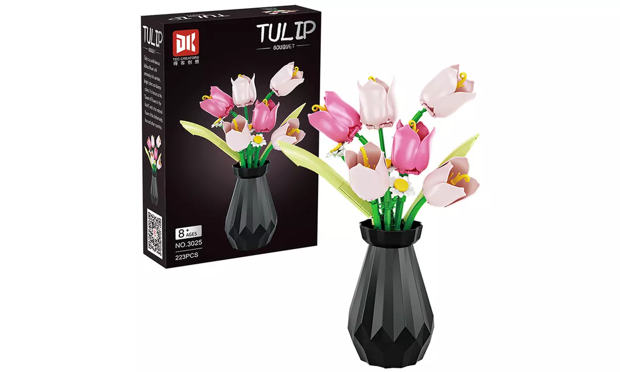 Blumen-Bausteinset mit Vase