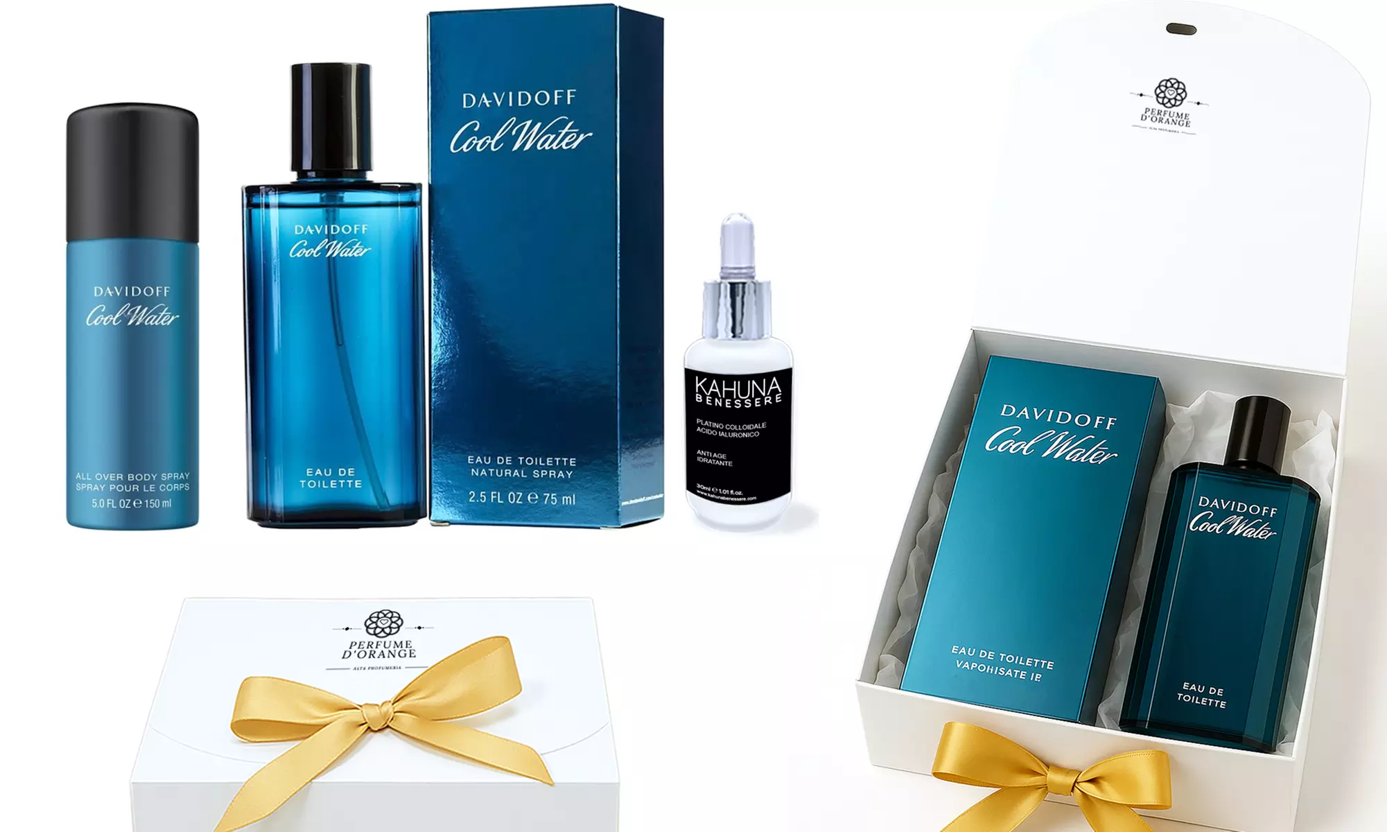 Caja de regalo con fragancia EDT, body spray y sérum facial para hombre de Davidoff - Primary Image