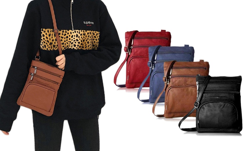Image 6: Women's Genuine Leather Crossbody