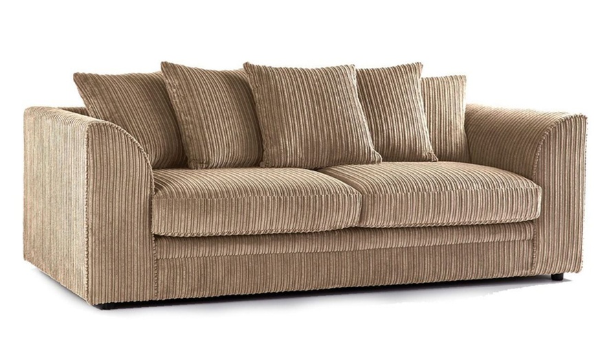Image 13: Chicago 2 or 3 seater Jumbo Cord Sofas