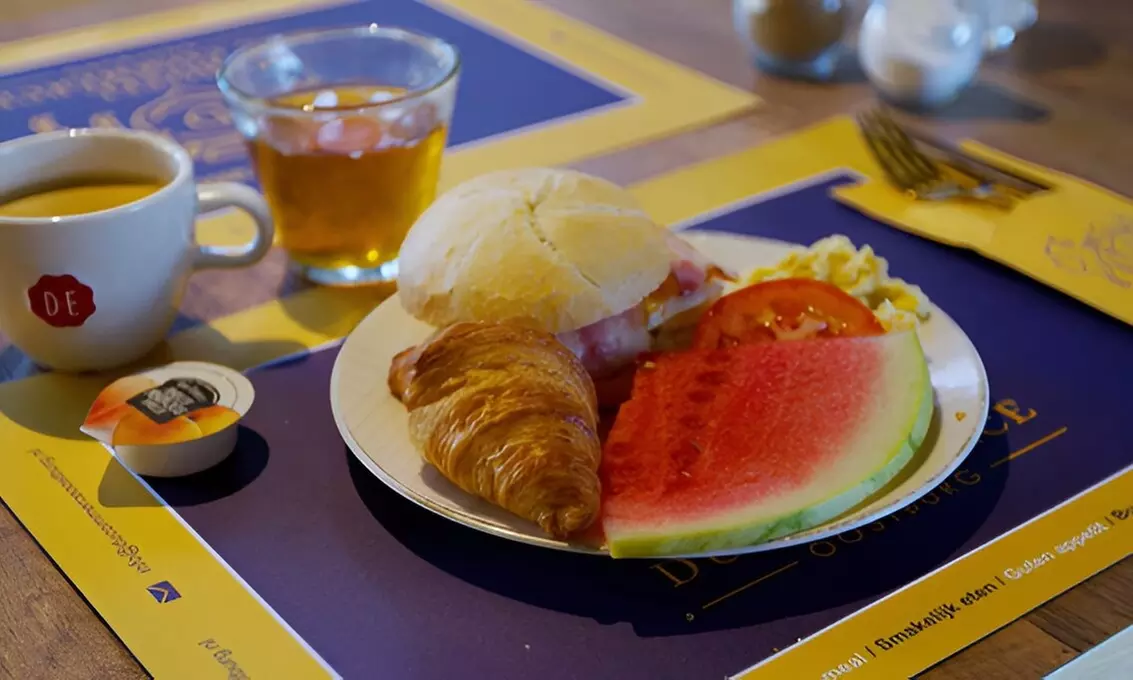 Uitgebreid ontbijt- of lunchbuffet in een historisch hotel