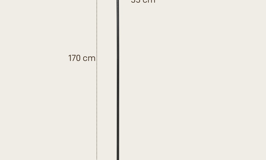 Image 5: HOMCOM Dimmable Standing Lamp with Double Shade