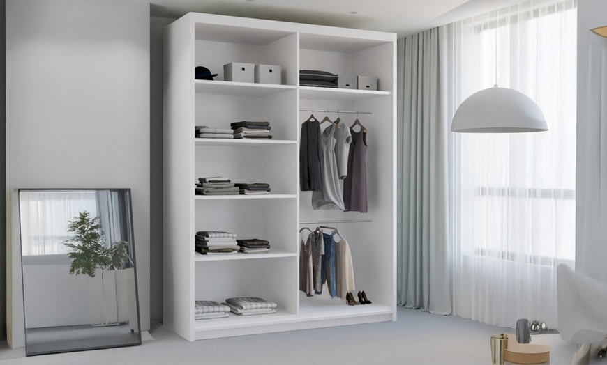 Image 3: Chelsea Sliding Mirror Wardrobe