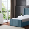 Image 24: DS Living Elara Winged Panel Bed With Ottoman Gas Lift