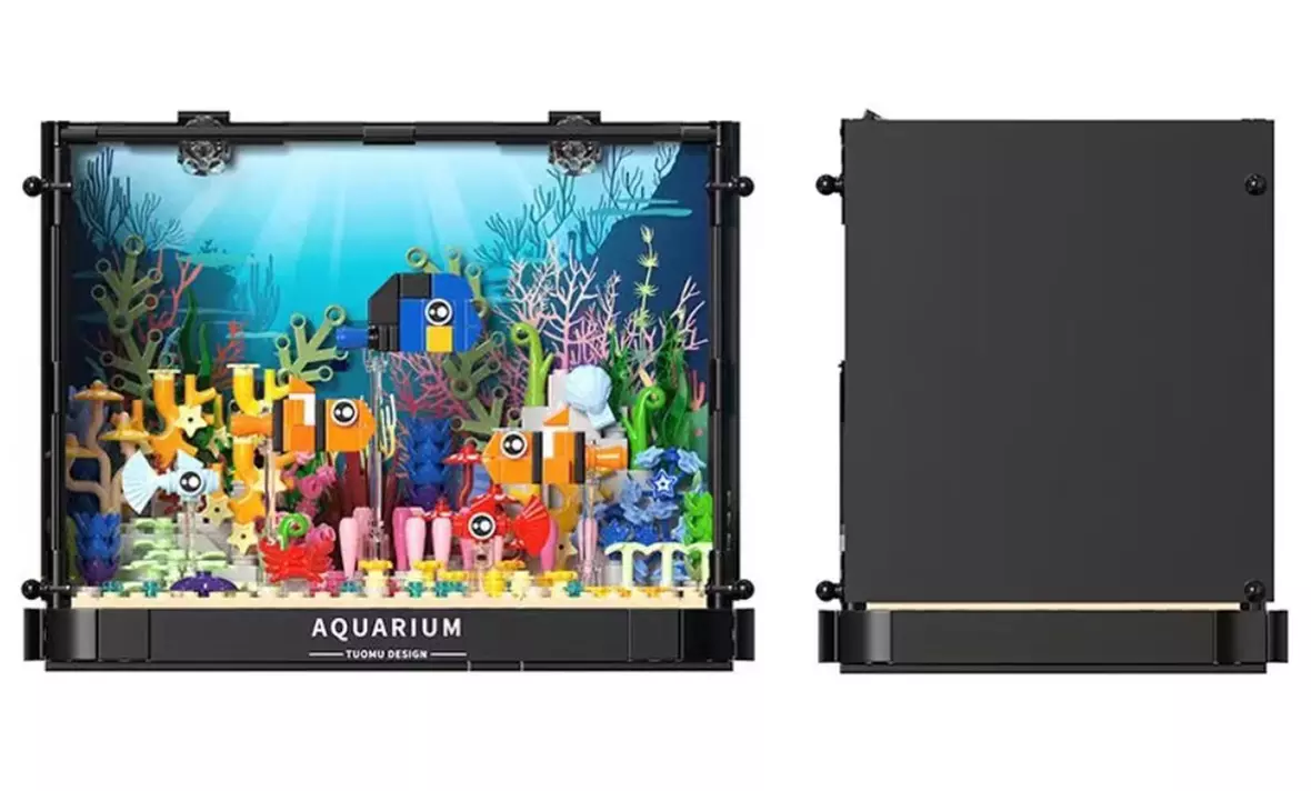 Aquarium Building Block Kit with Night Lights - 570 Pieces