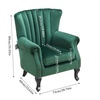 Image 7: Velvet-Upholstered Wing Back Armchair