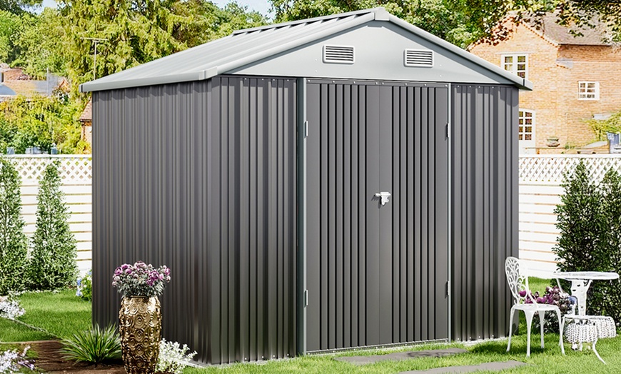 Image 5: Galvanised Metal Storage Shed