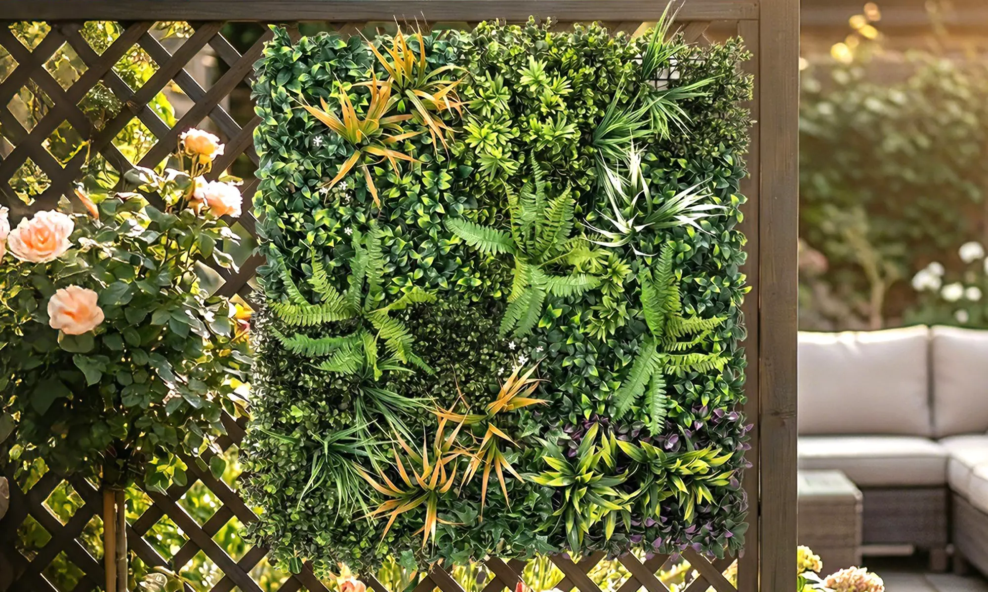 Outsunny Artificial Plant Wall Panel