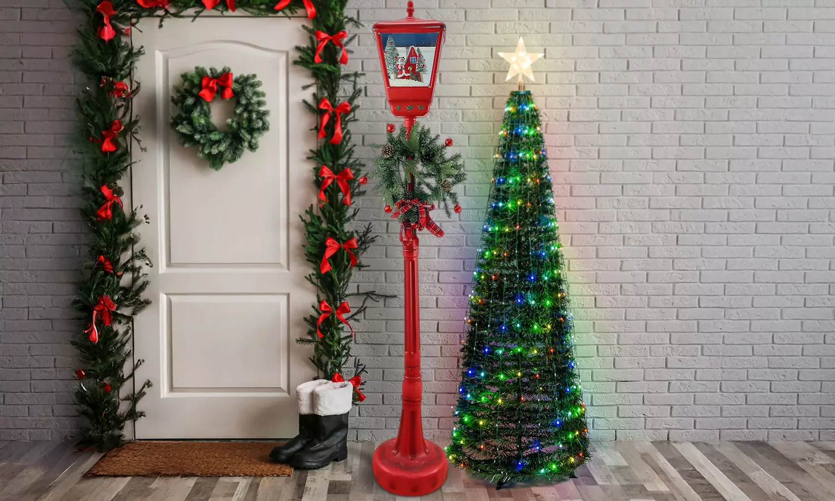 Lampione rosso di Natale