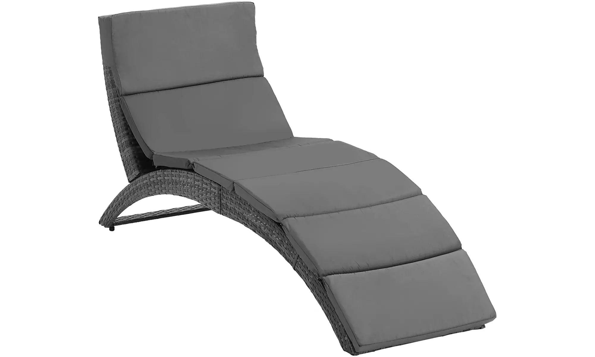 Outsunny Rattan Effect Sun Lounger