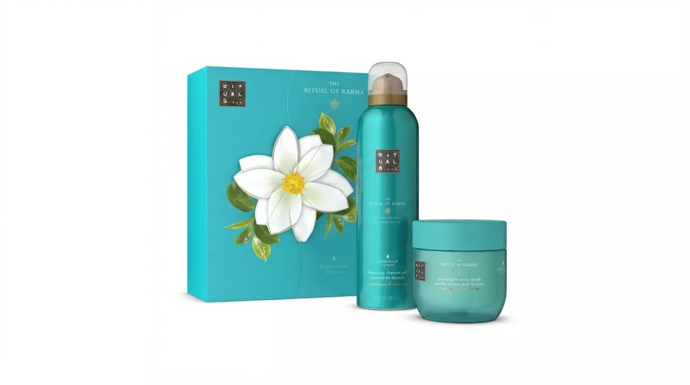 The Ritual of Karma Gift Set 200ml Shower Gel & Overnight Body Mask 125ml - Primary Image