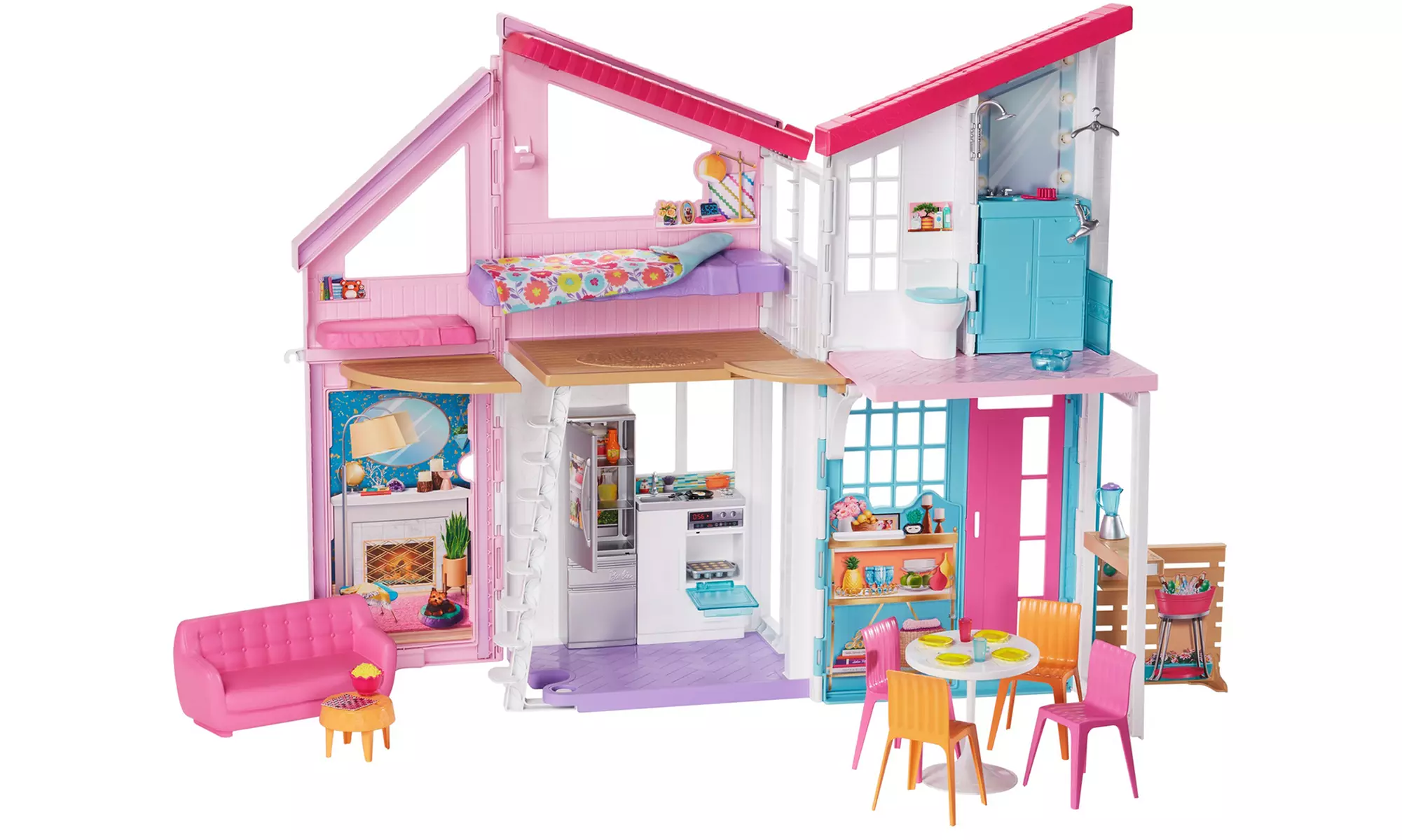Barbie Malibu House Doll PlaySet (25+ Pieces) - Primary Image