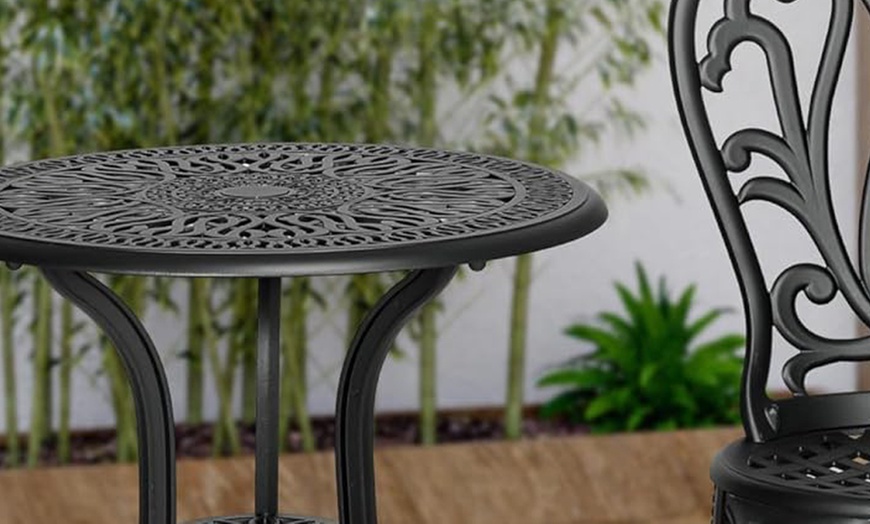 Image 12: Outsunny 3 Piece Garden Bistro Set