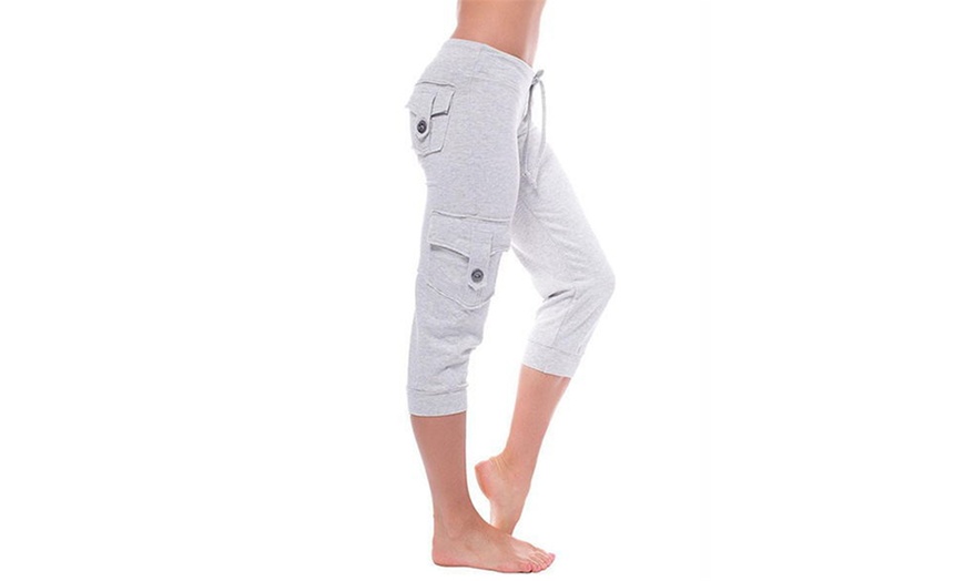 Image 5: Women's Casual Stretch Tapered Calf-Lengh Pants