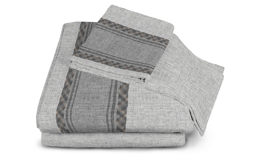 Image 17: Completo lenzuola 100% flanella di cotone Made in Italy