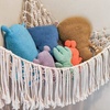 Image 1: Tassels Boho Plush Toy Hammock with String Light