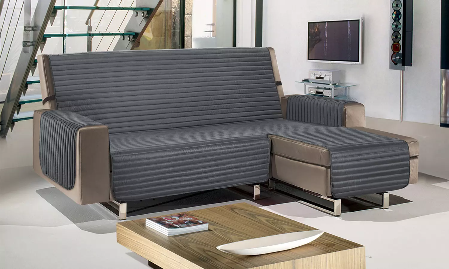 Housse de canapé avec méridienne Co.Ingros.Tex