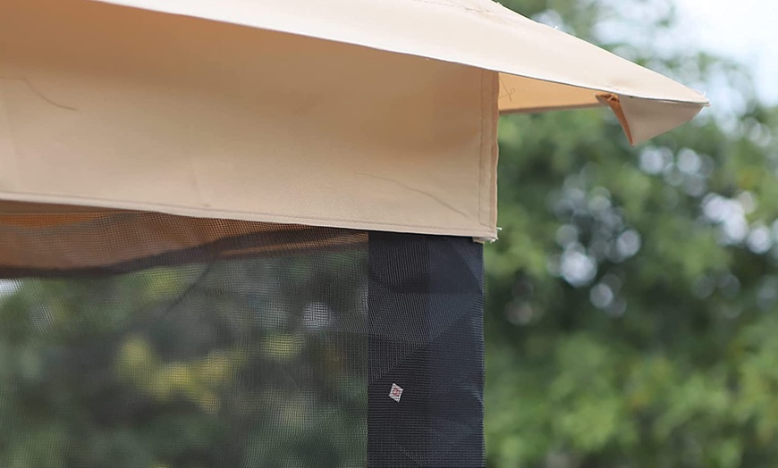 Image 5: Outsunny Three Seater Swing Chair