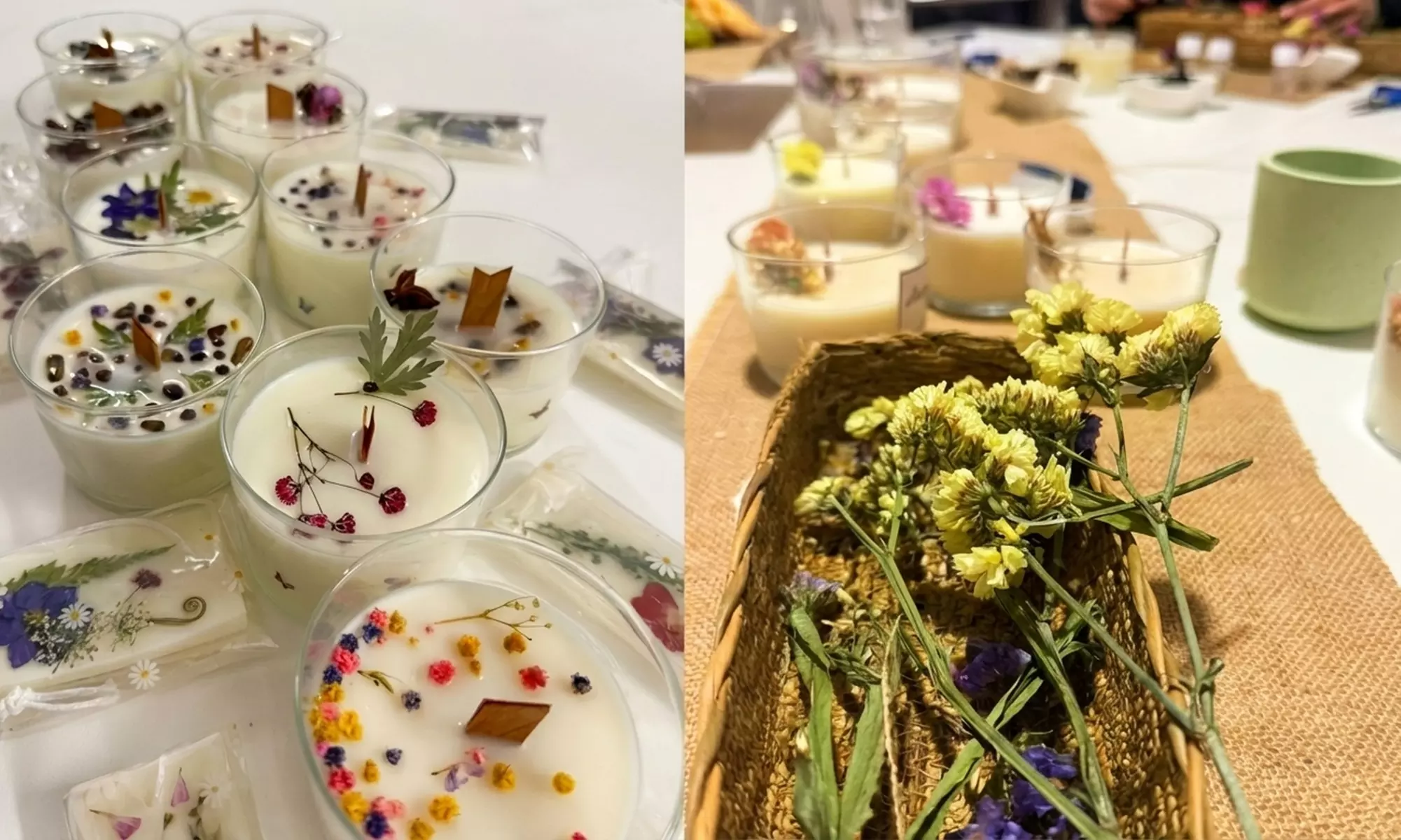 Creación de velas personalizadas con merienda y café o infusión