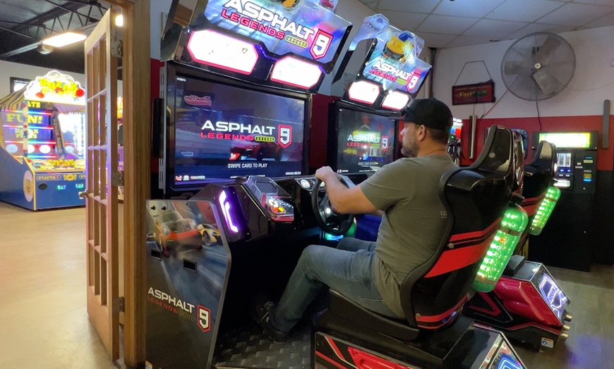 Image 3:  $45,$90 or $35 Game Room Play Card + $35 Food & NA Beverage Credit 